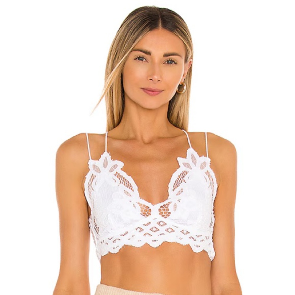 NWOT Free People Adella Bralette White XS